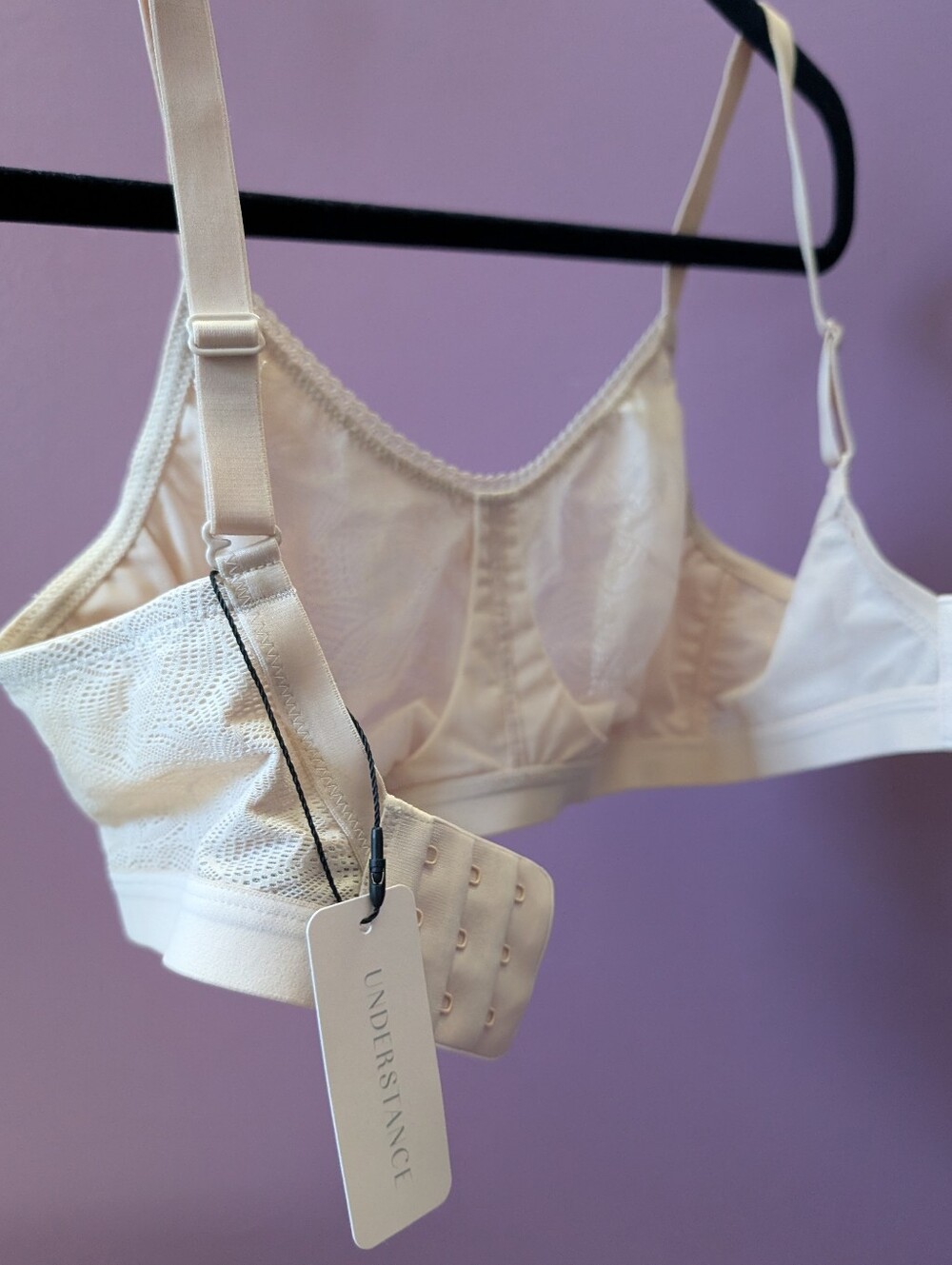 NWT Understance Soft Lace Wireless Bralette Cream 32DDD / 32E - Picture 3 of 6